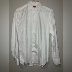 White Mens Dress Shirt Large